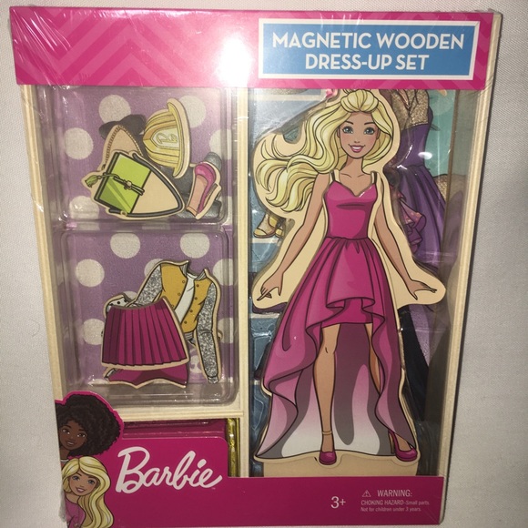 barbie magnetic wooden dress up